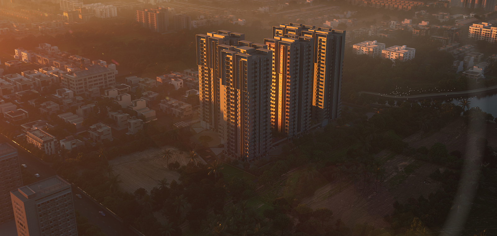 Amrutha Lake Vista - residences beside the lake in Whitefield